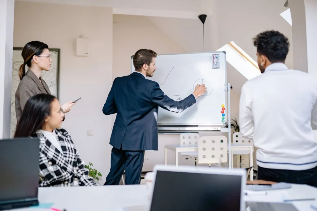 Stakeholder alignment session — illustrative product photography